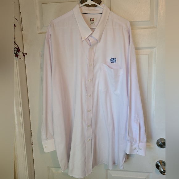 (1100) Cutter & Buck Men's Classic Long Sleeve Dress Shirt, UNC, Size: 3XT - Picture 4 of 11